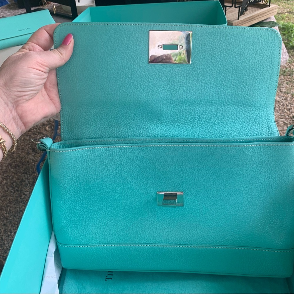 Tiffany & Co. Turquoise Leather Women's Bag
